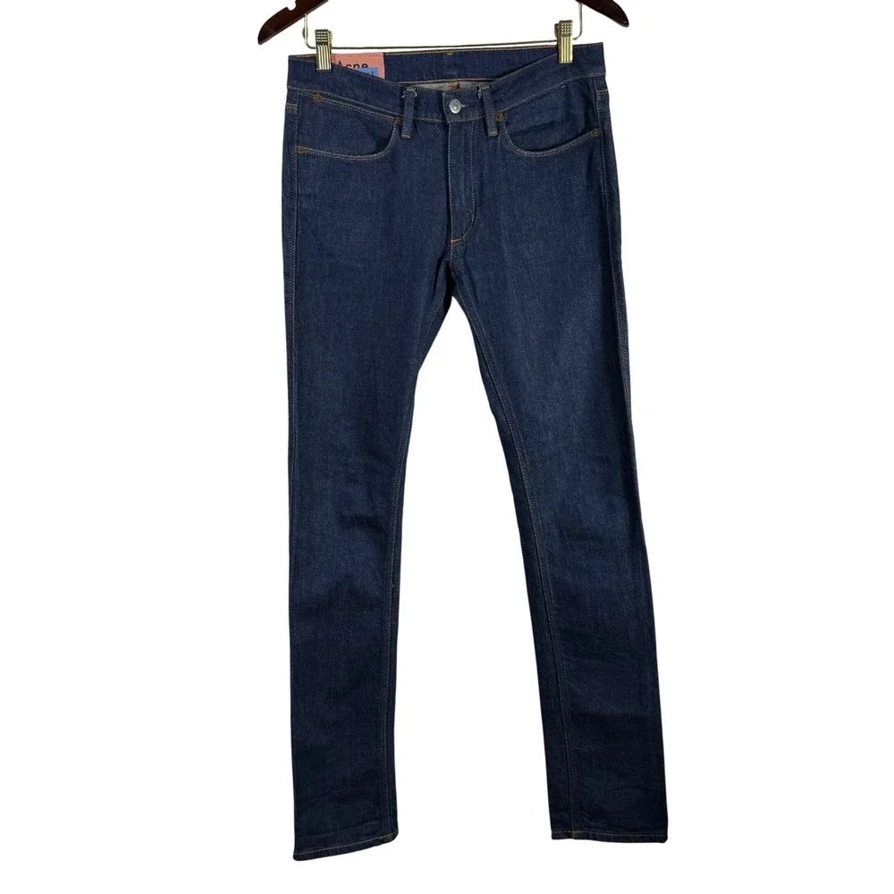 Acne Studios Blå Konst Floragatan Stockholm Max Indigo Jeans NWOT Slim Fit 30x32